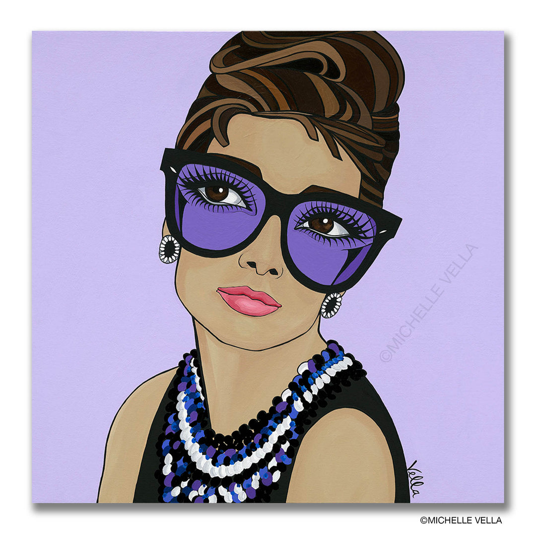 Breakfast in Lavender, Audrey Hepburn, Original Painting