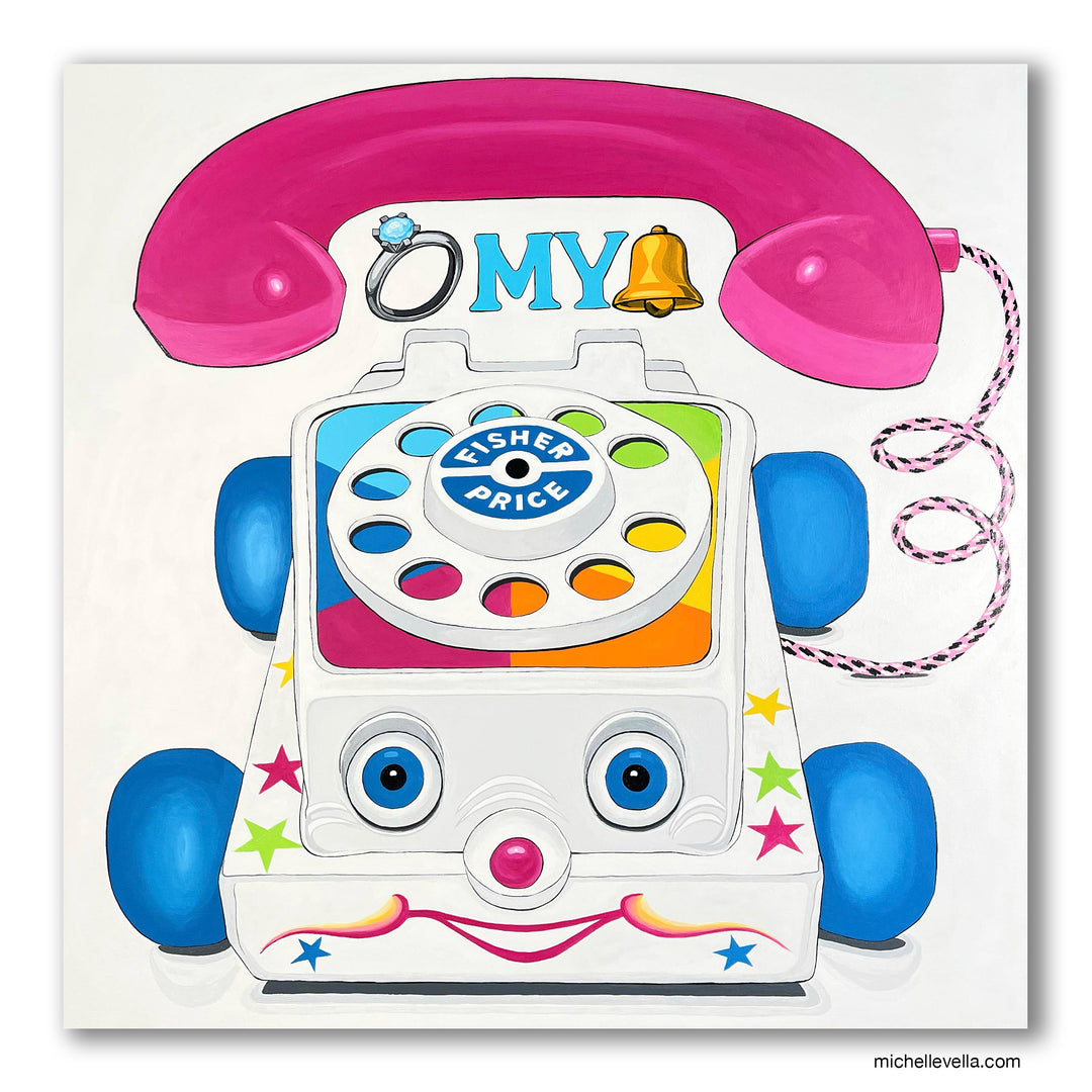 Chatty Telephone, Original Painting