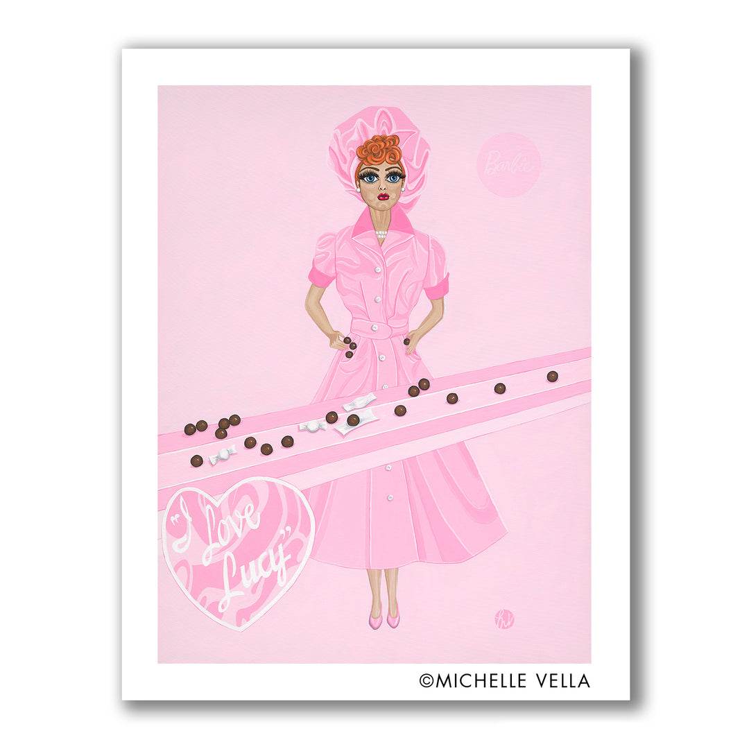 LUCY CHOCOLATE FACTORY 13X16 FRAMED