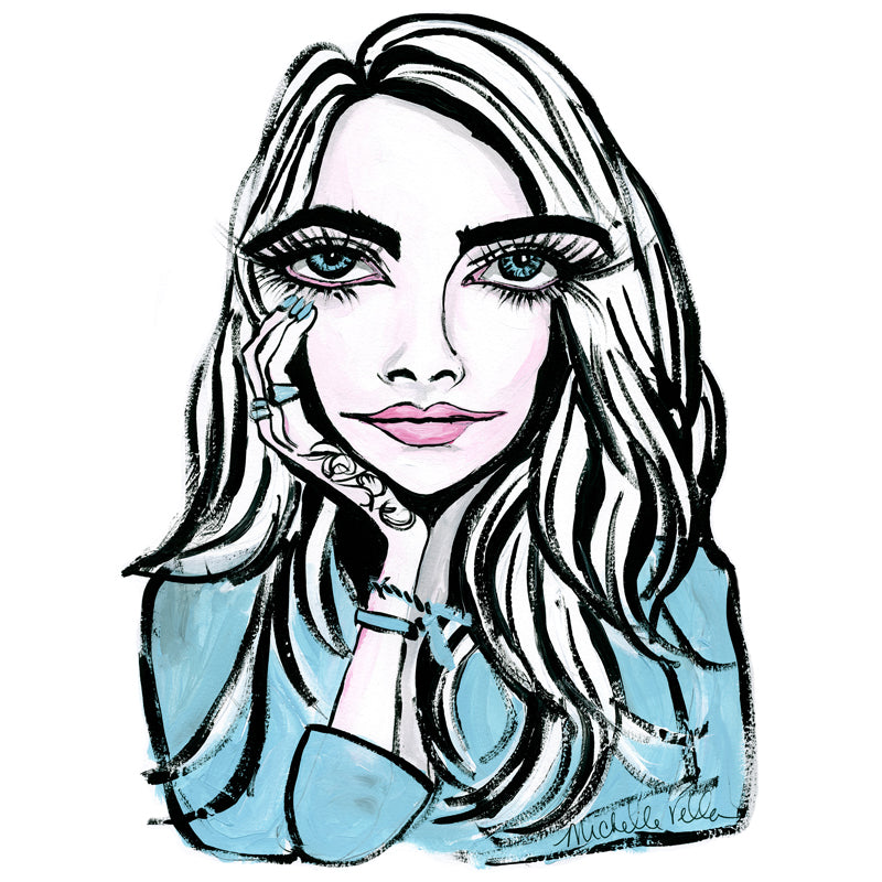 358 Cara Delevigne in Blue