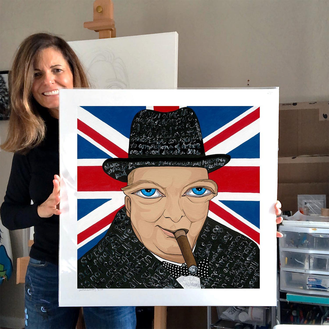 Winston Churchill Limited Edition Print - MICHELLE VELLA