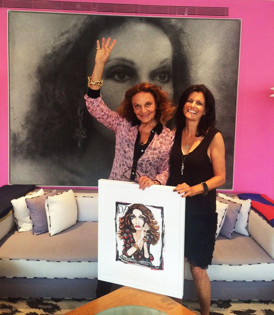 Michelle Vella Meets with Diane von Furstenberg at DVF in NYC - Sept 10, 2015