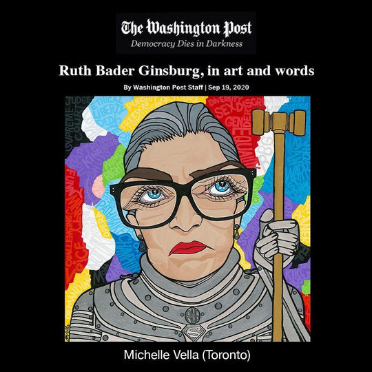 Washington Post: Ruth Bader Ginsburg, in art and words - September 19, 2020 - MICHELLE VELLA