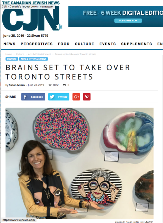 Canadian Jewish News: BRAINS SET TO TAKE OVER TORONTO STREETS By Susan Minuk - June 20, 2019