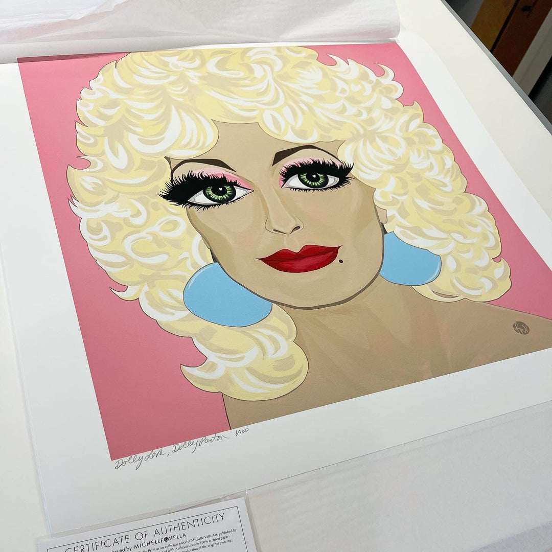 Dolly Love, Blue Eyes, Warhol Style, Limited Edition Print