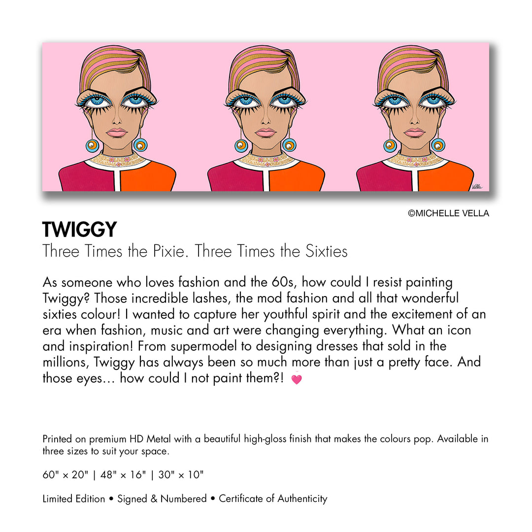 Twiggy, HD Metal Limited Edition Print