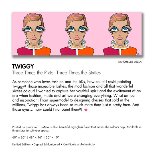 Twiggy, HD Metal Limited Edition Print