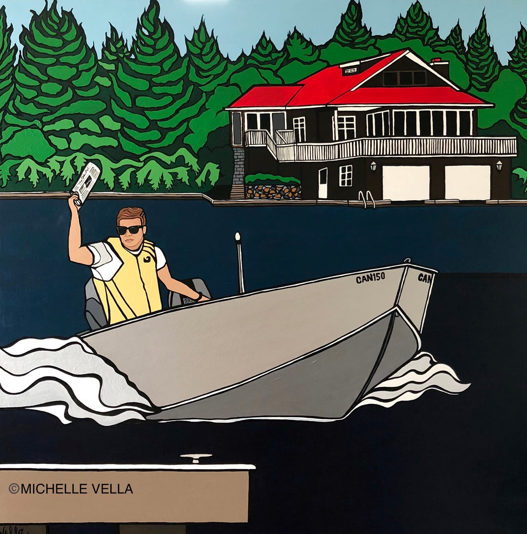Newspaper Delivery, Lake Style, Limited Edition Print - MICHELLE VELLA