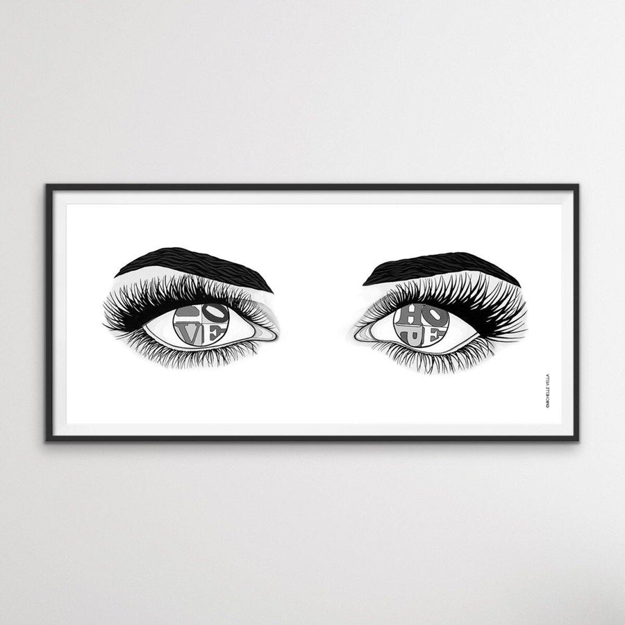Eyes of Hope and Love, B&W, Limited Edition Print - MICHELLE VELLA