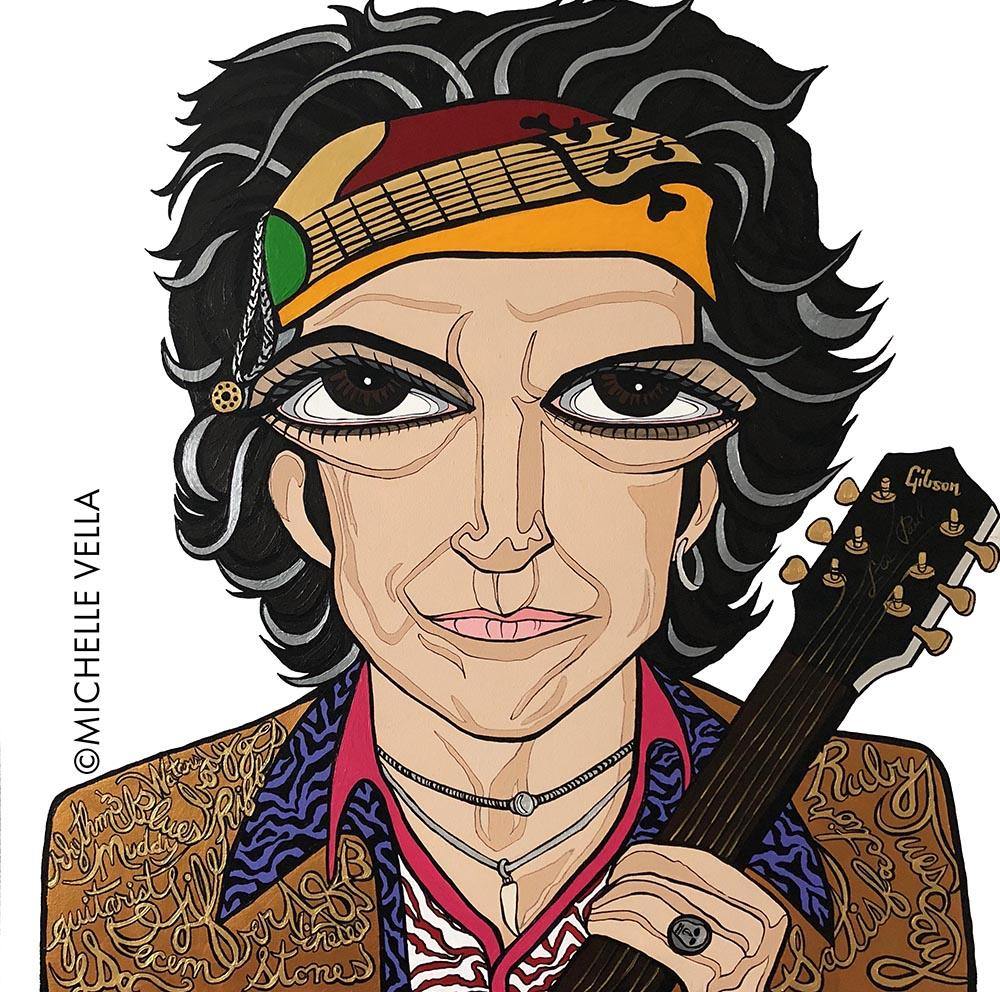 Keith Richards, The Rolling Stones, Limited Edition Print - MICHELLE VELLA