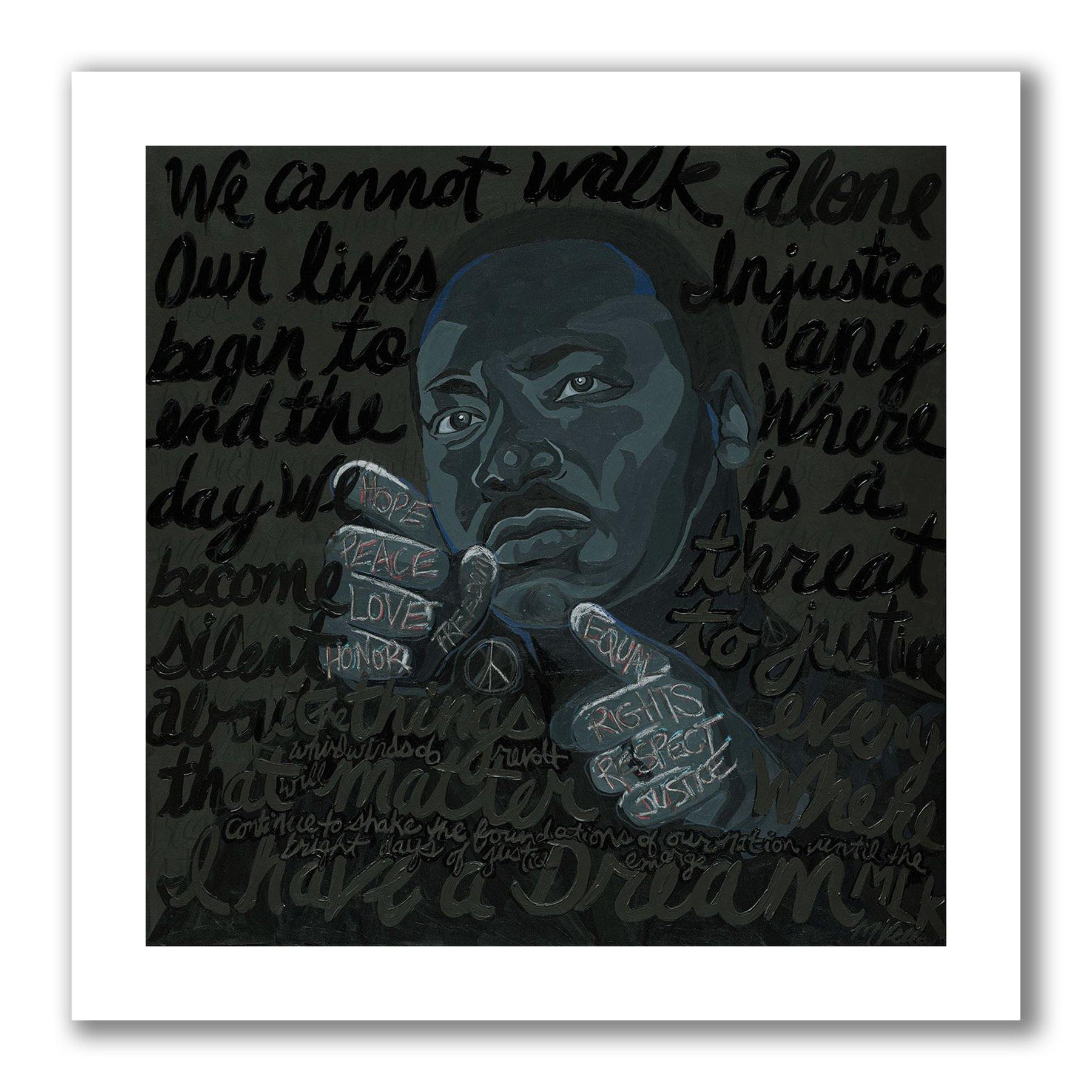 Martin Luther King Jr. I have a dream pop art portrait painting and wall art print by Michelle Vella