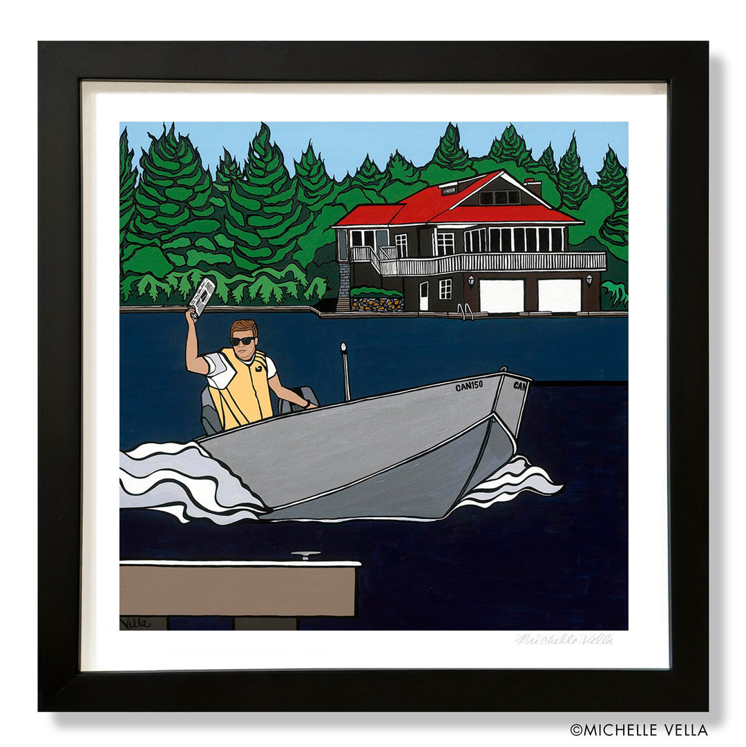 Newspaper Delivery, Lake Style, Limited Edition Print