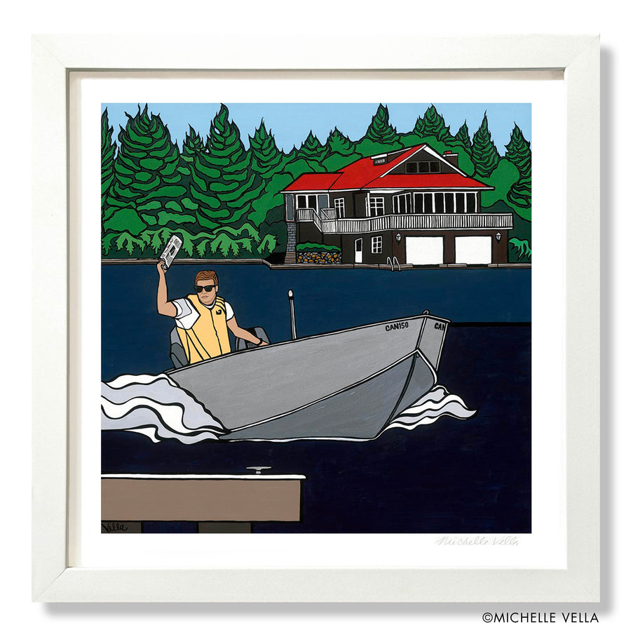 Newspaper Delivery, Lake Style, Limited Edition Print